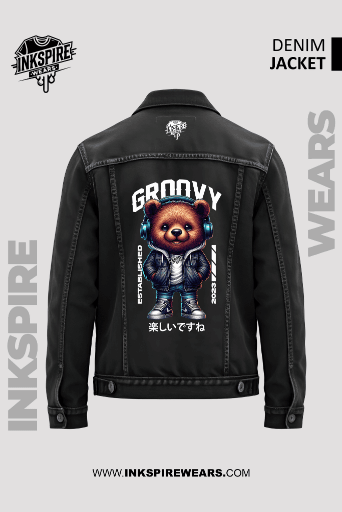 Groovy Bear Denim Jacket back