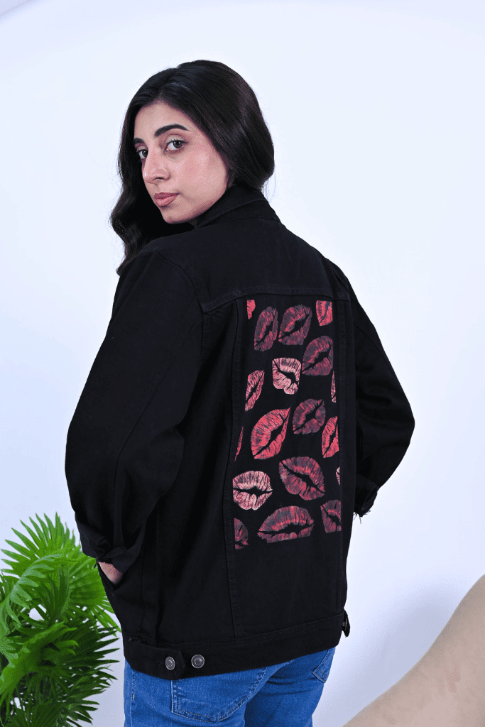 Love Marks Black Denim Jacket
