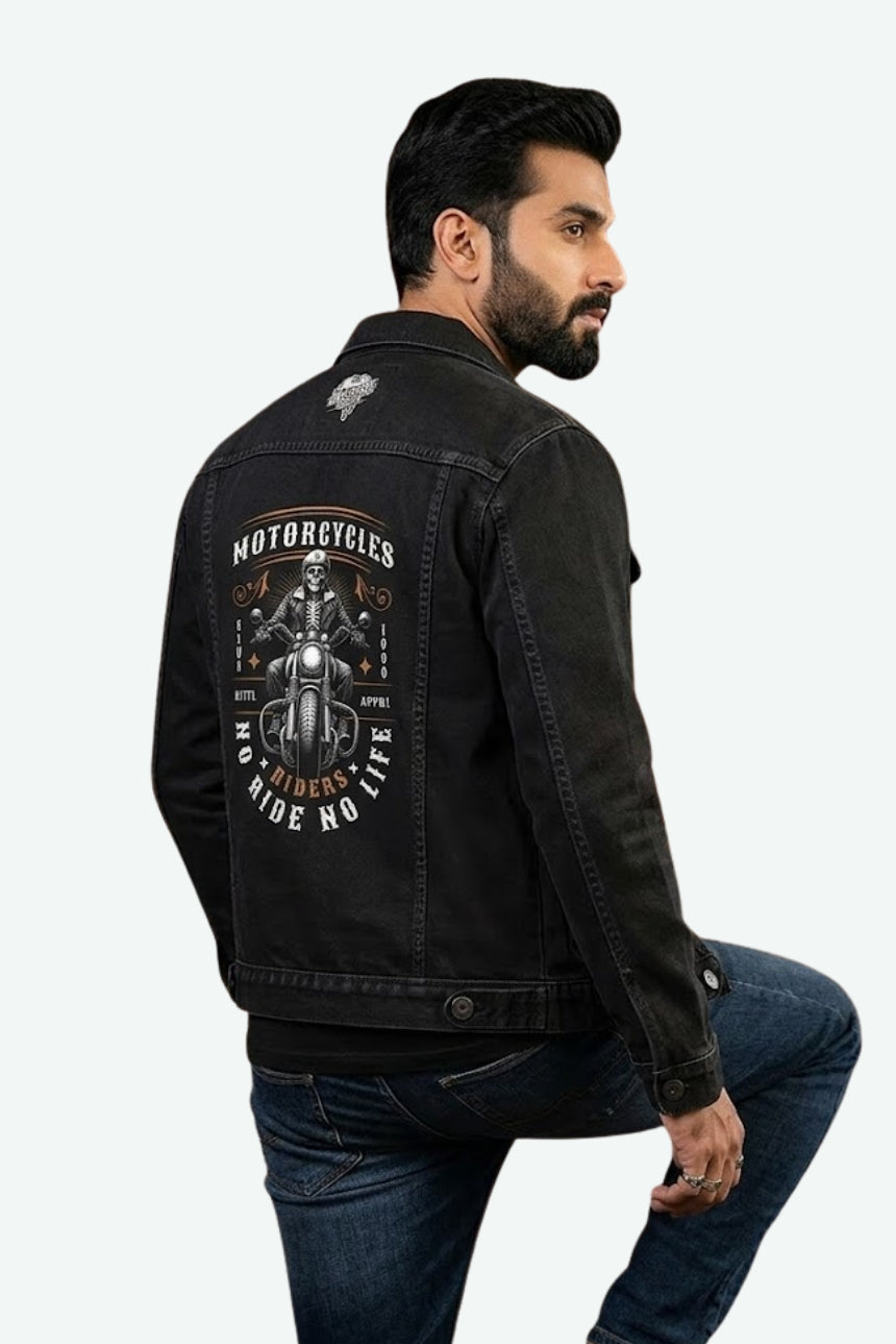 No Ride No Life Denim Jacket