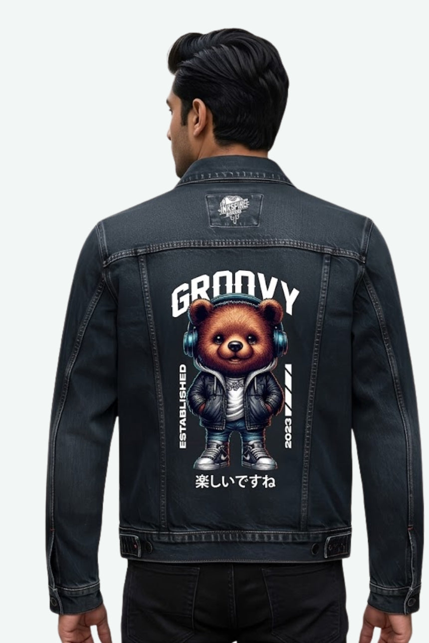 Groovy Bear Denim Jacket back