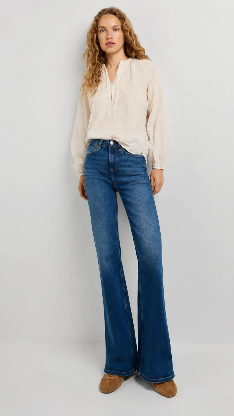Zuiki Jeans - Denim Blue High Rise Flare Fit Bootcut Jeans