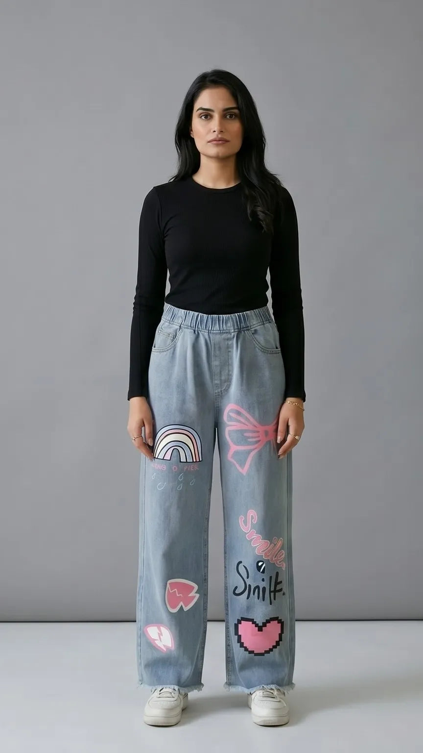 Smiling Rainbow Jeans