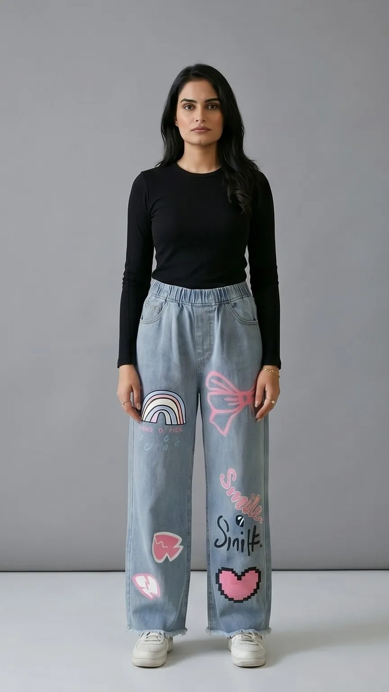 Smiling Rainbow Jeans