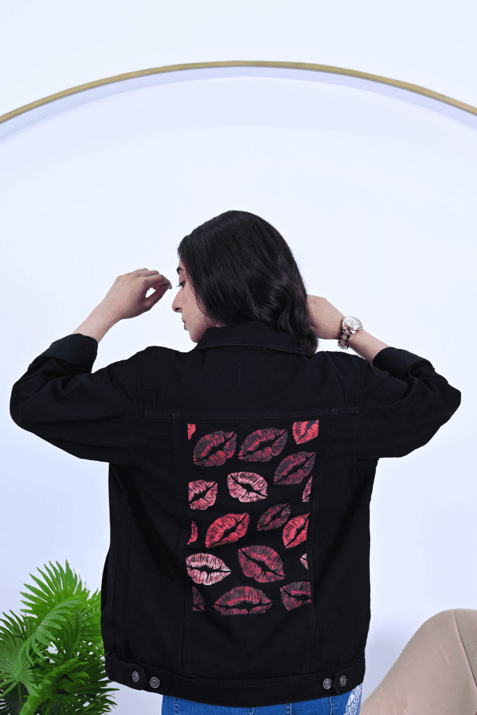 Love Marks Black Denim Jacket