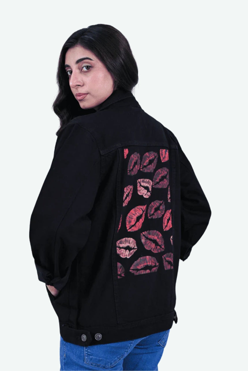 Love Marks Black Denim Jacket