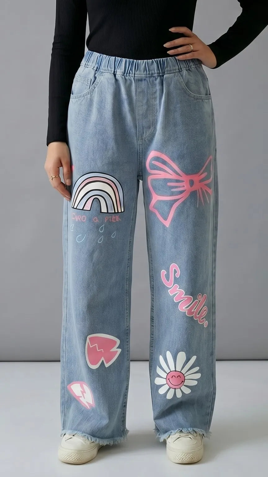 Smiling Rainbow Jeans