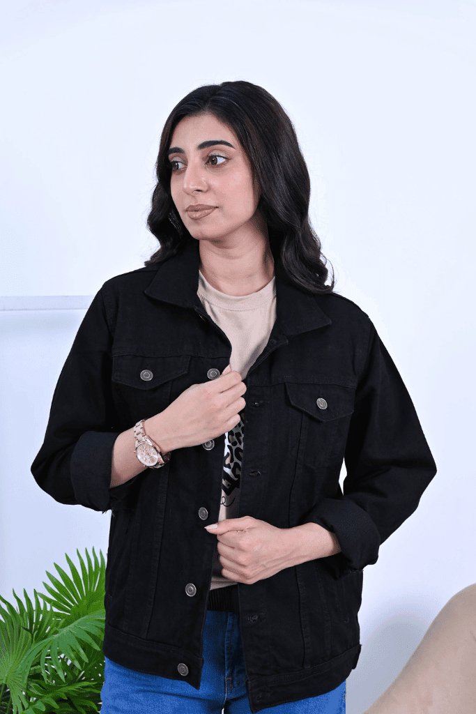 Love Marks Black Denim Jacket