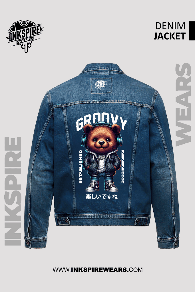 Groovy Bear Denim Jacket back