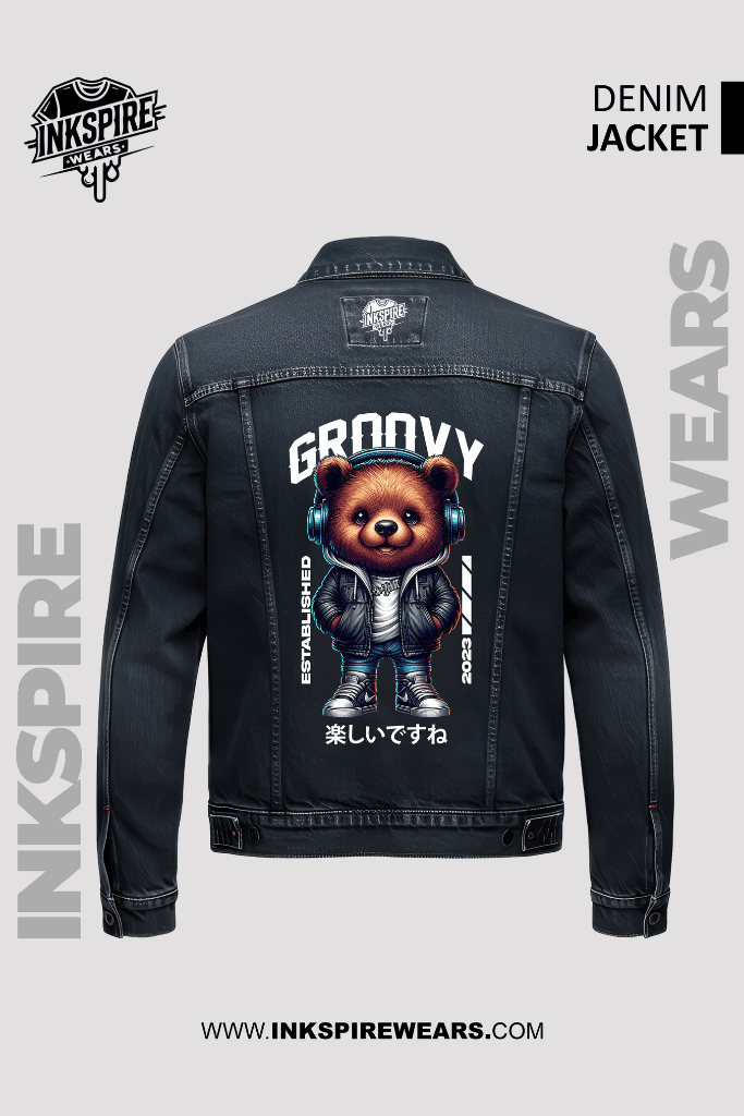 Groovy Bear Denim Jacket back